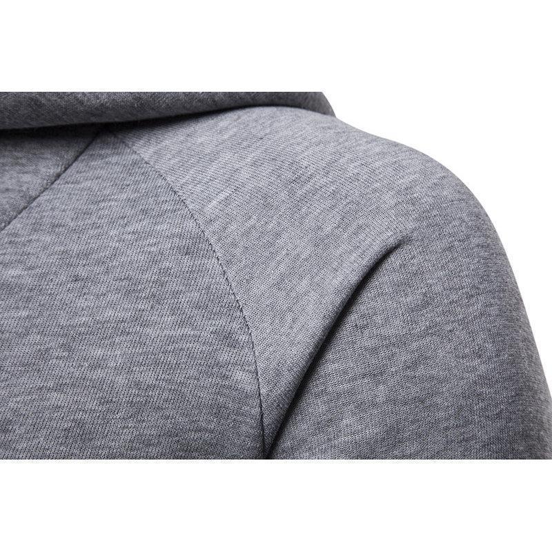 Mens Casual Comfy Stitching Zipper Breathable Slim Warm Hoodies