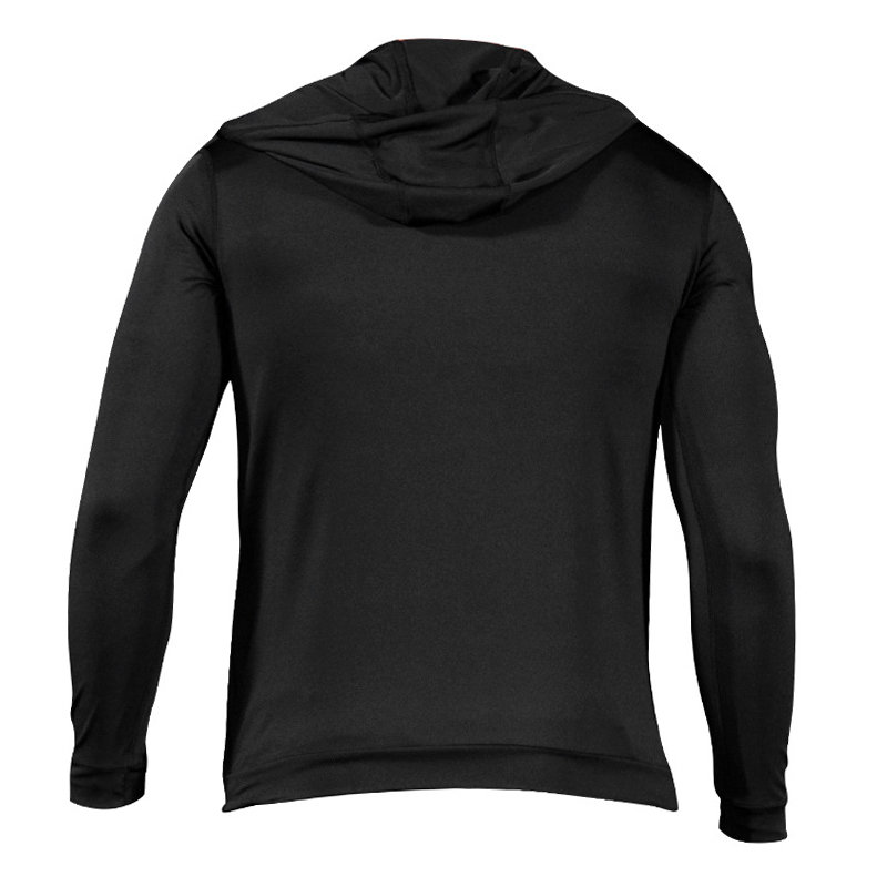 Sport Zip Up Hooded Tops Solid Color Running Casual Hoodies for Mens