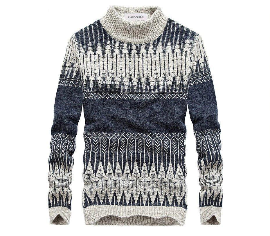 Men's Winter Casual Slim Fit Turtleneck Knitted Pullover