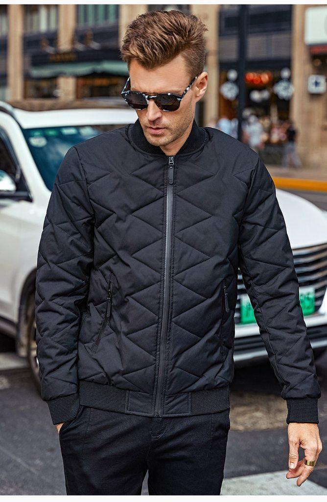 Men's Winter Warm Thick Quilted Bomber