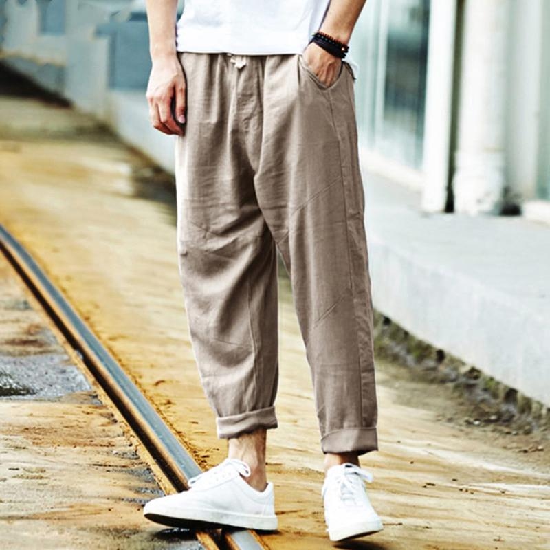 Men's Autumn Loose Linen Casual Pants