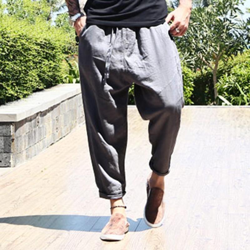 Men's Autumn Loose Linen Casual Pants