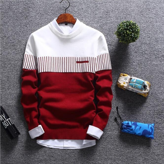 Men's Autumn/Winter Knitted Round Collar Sweater | Men's Sweater