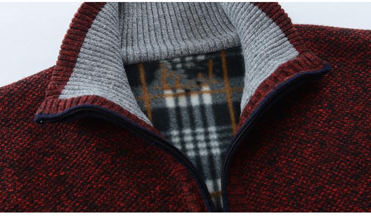 Men's Autumn/Winter Casual Wool Sweater With Zipper