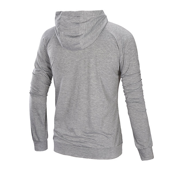 Mens Fashion Hooded Tops Solid Color Side Zipper Casual Sport Hoodies