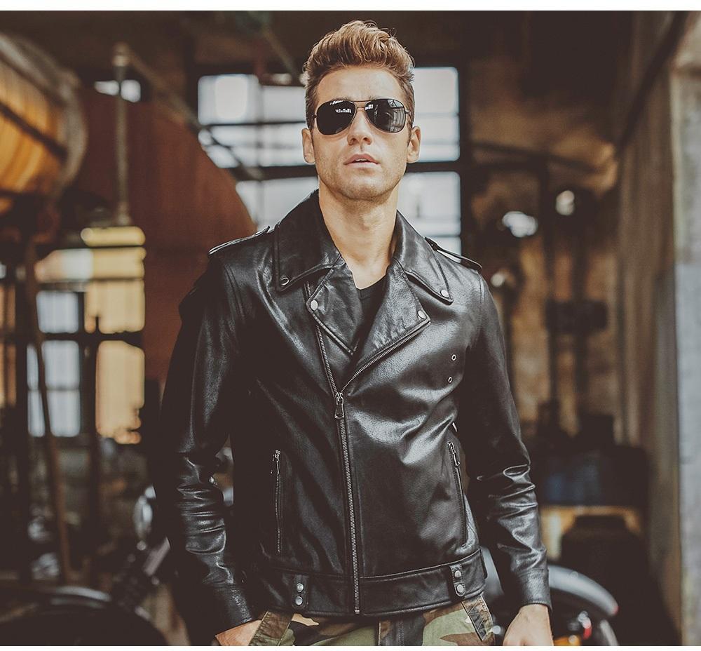 Men's Autumn/Winter Genuine Leather Jacket