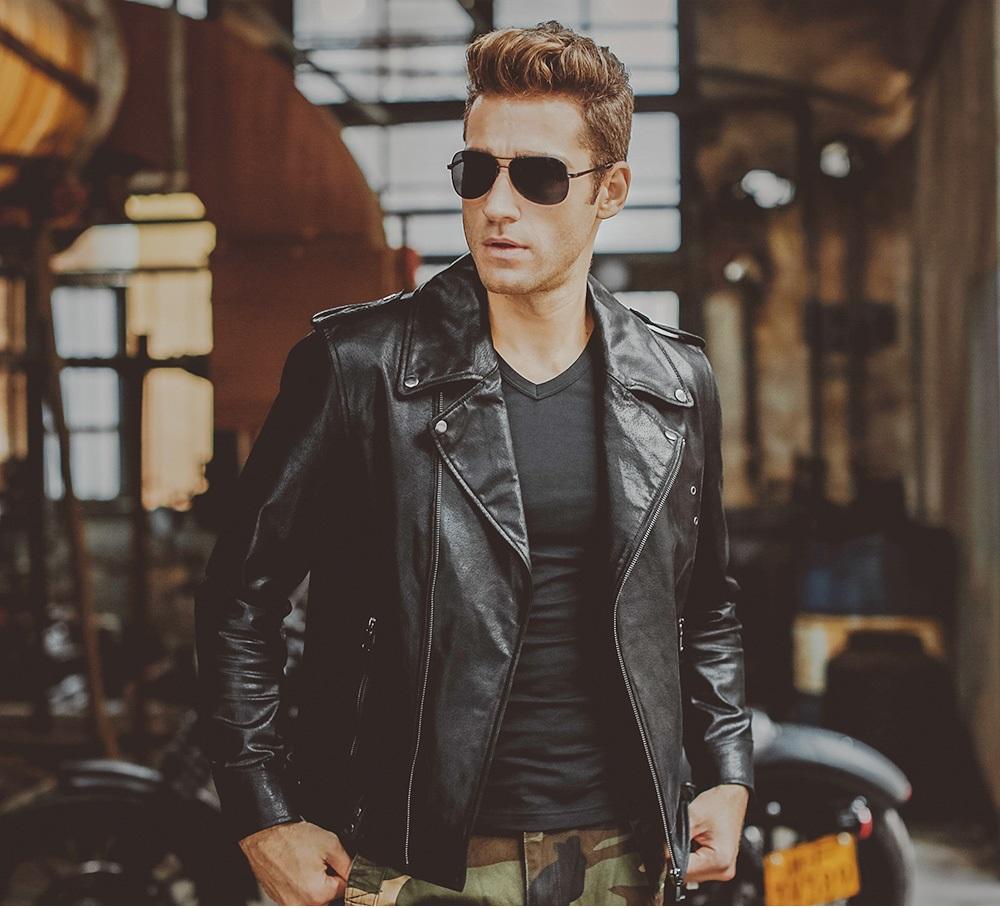 Men's Autumn/Winter Genuine Leather Jacket