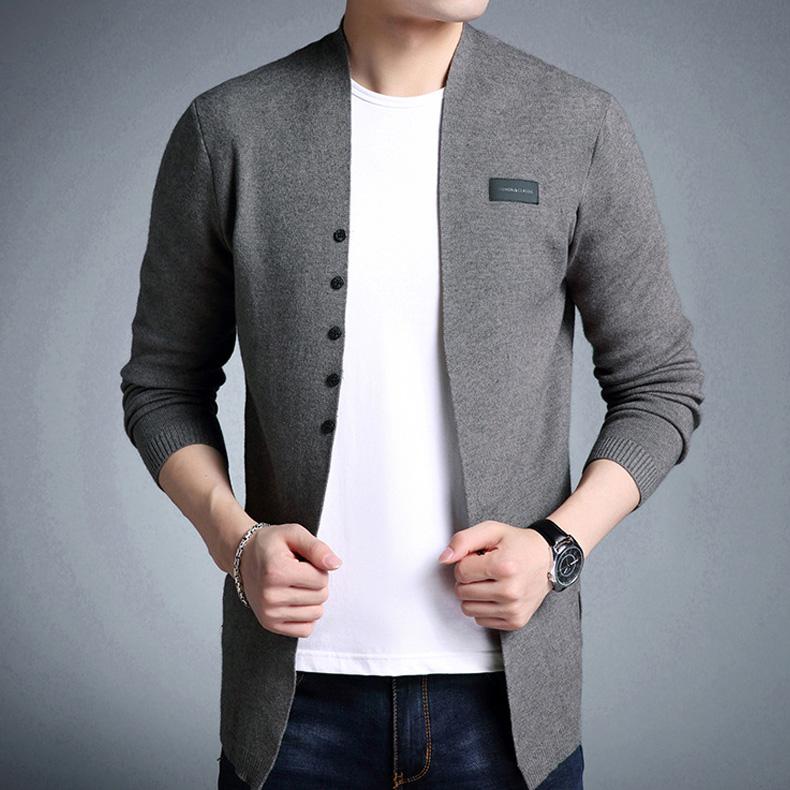 Men's Autumn Casual Cardigan With Decorative Buttons