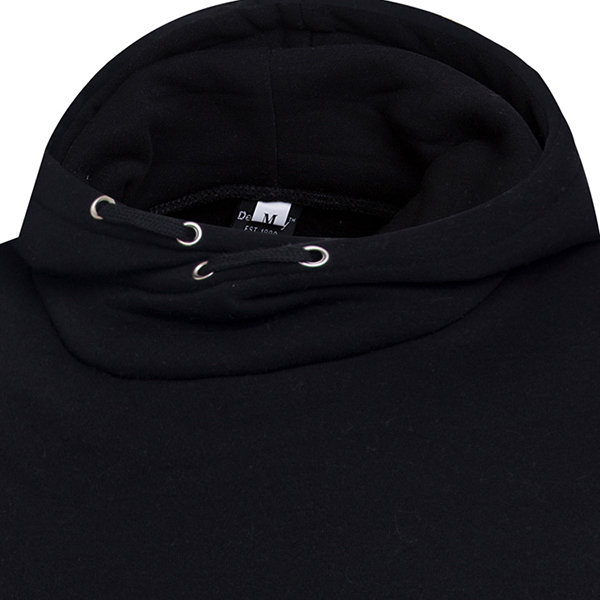 Brief Style Hoodies Warm Hooded Solid Color Regular Fit Sweatshirt for Men