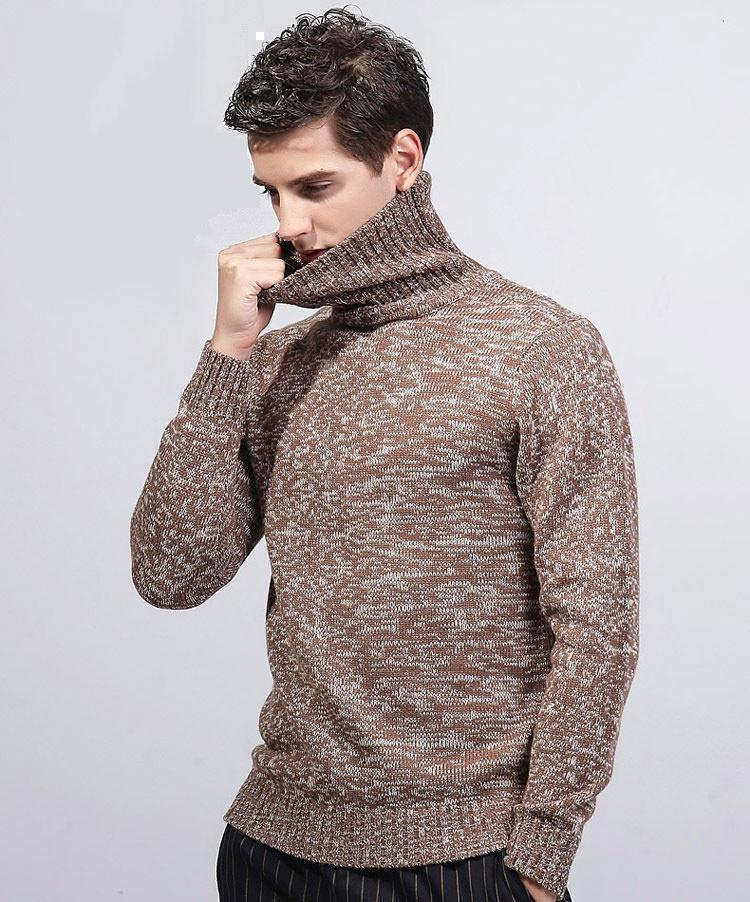 Men's Autumn/Winter Woolen Pullover With Turtleneck