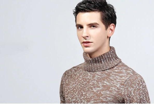 Men's Autumn/Winter Woolen Pullover With Turtleneck