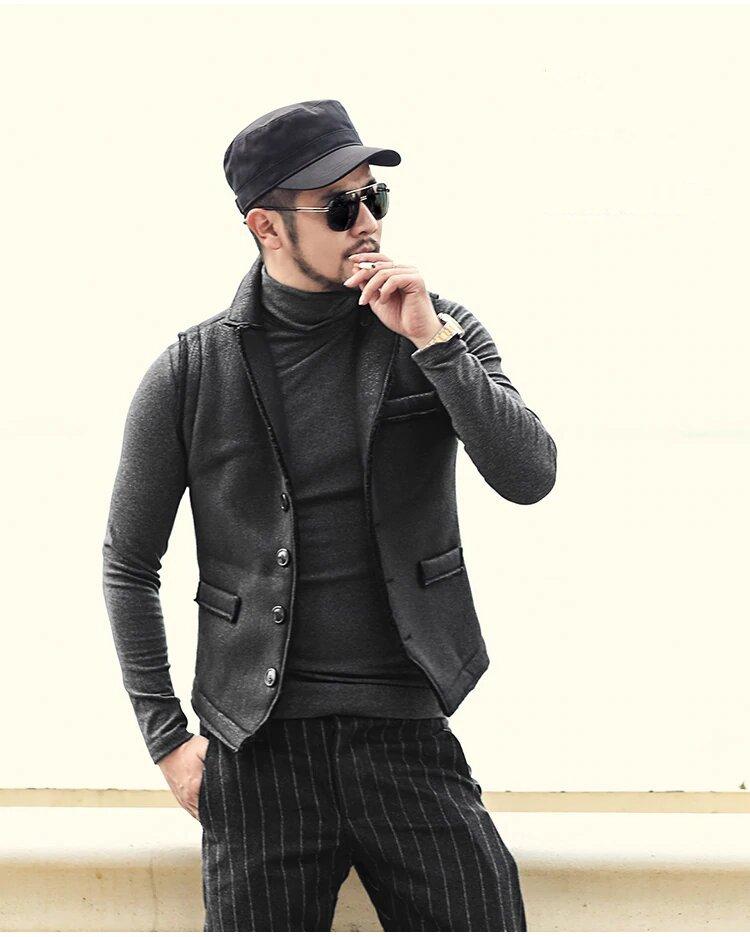 Men's Autumn/Winter Thick Warm Retro Faux Fur Vest