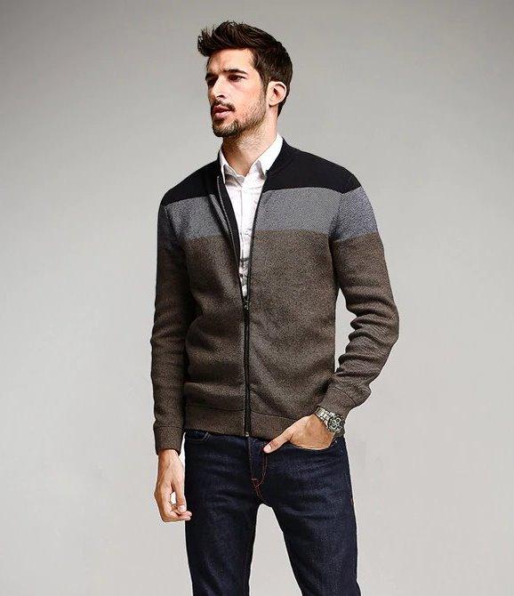 Men's Autumn Knitted Cardigan | Men's Sweater With Zipper