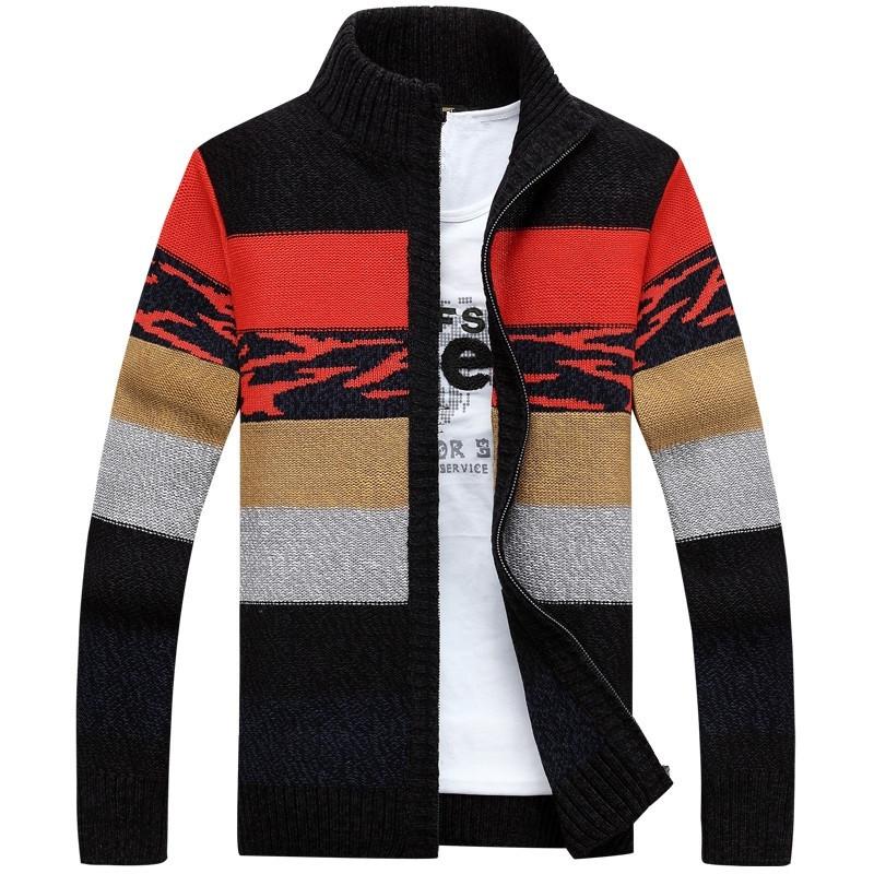 Men's Winter Wool Knitted Cardigan With Zipper | Men's Clothing