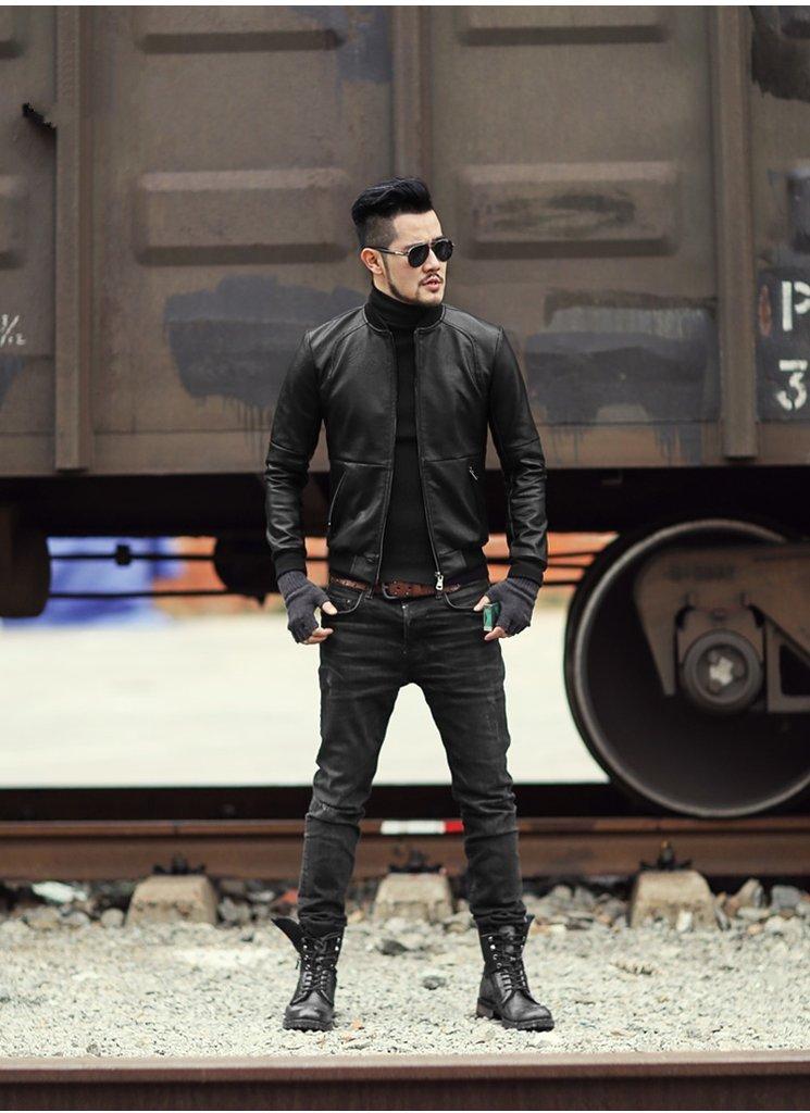 Men's Spring/Autumn Casual PU Leather Slim Jacket