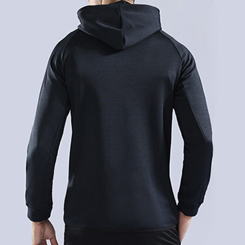 Slim Fit Hooded Solid Color Sport Long Sleeve Drawstring Casual Zipper Hoodies for Men