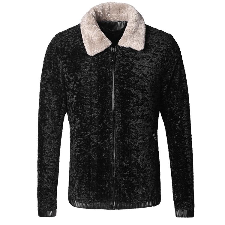 Men's Winter Warm Plush Zippered Fluffy Jacket