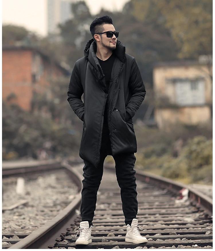 Men's Winter Thick Cotton Padded Warm Hooded Coat