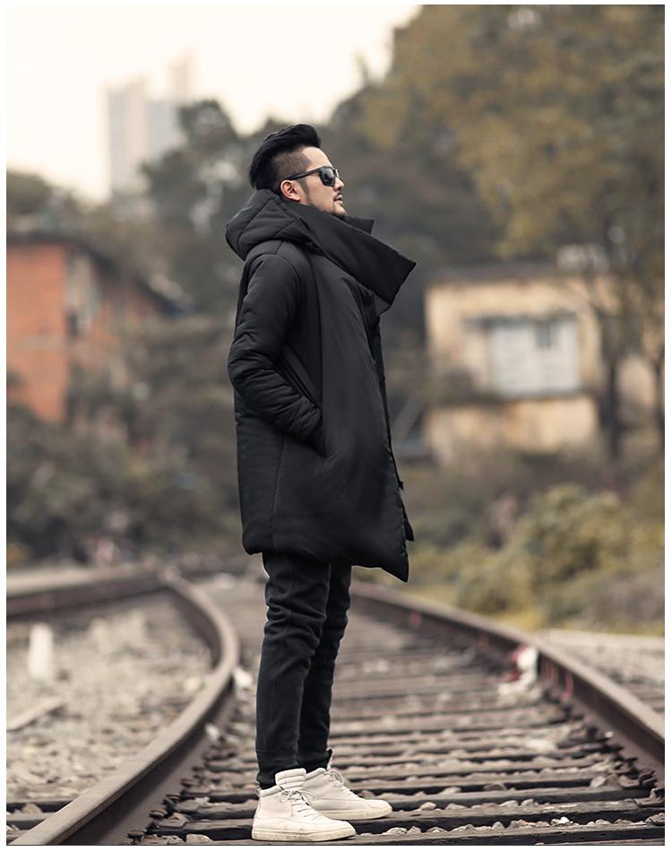 Men's Winter Thick Cotton Padded Warm Hooded Coat