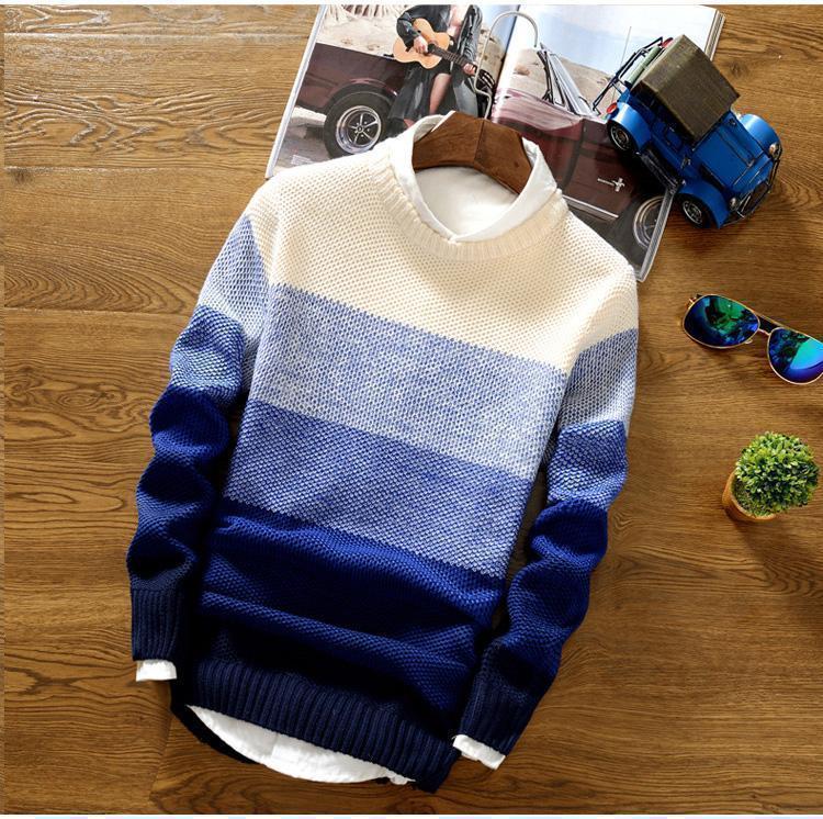 Men's Spring/Autumn Casual O-Neck Knitted Pullover