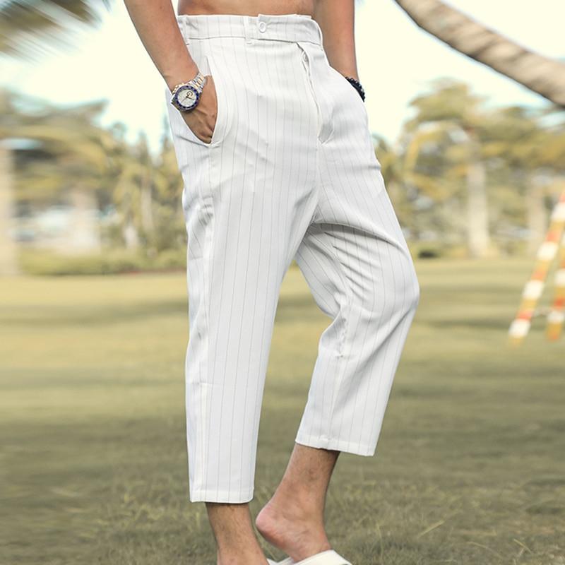 Men's Spring Loose Striped Casual Pants