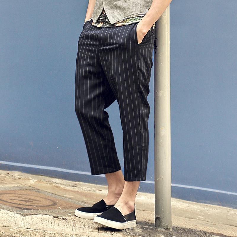 Men's Spring Loose Striped Casual Pants