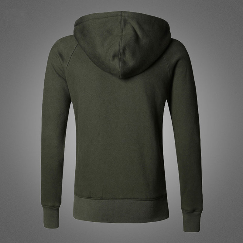 Mens Casual Hoodie Sweatshirt Zip Up Long Sleeve Outerwear