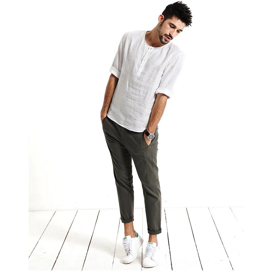 Men's Autumn/Summer Casual Ankle-Length Slim Fit Pants | Men's Thin Trousers