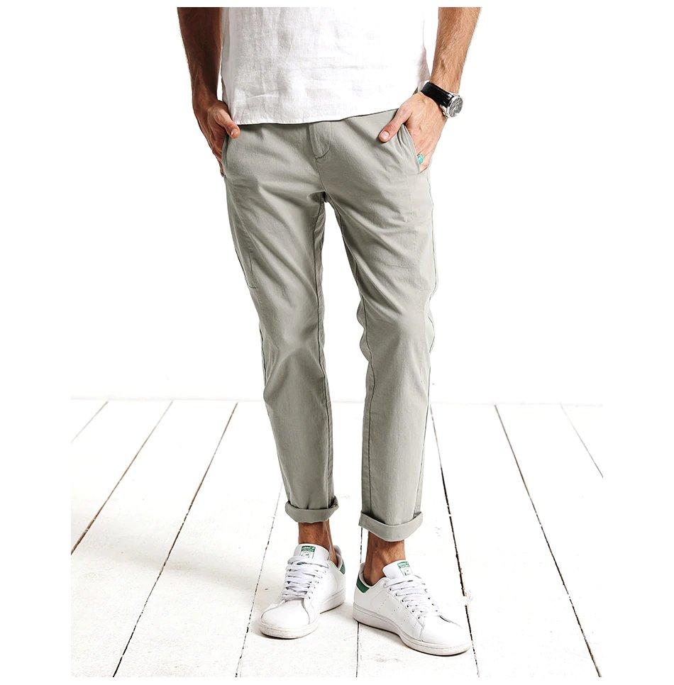 Men's Autumn/Summer Casual Ankle-Length Slim Fit Pants | Men's Thin Trousers