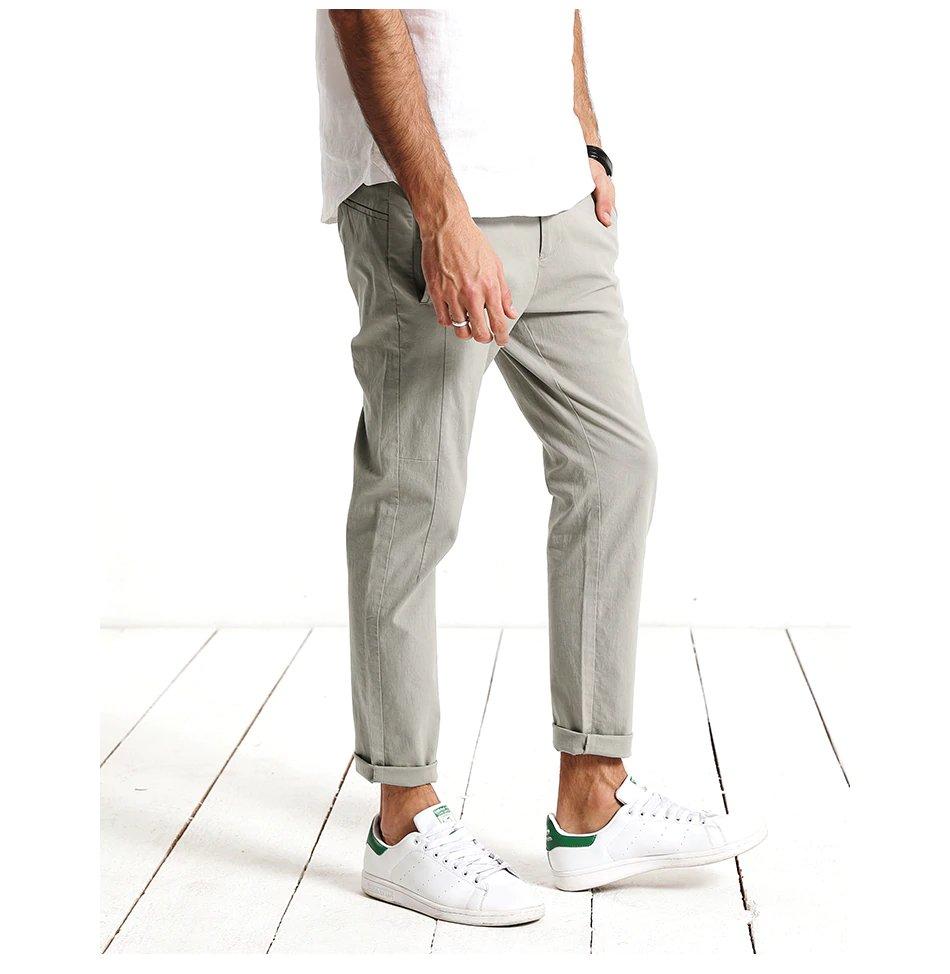 Men's Autumn/Summer Casual Ankle-Length Slim Fit Pants | Men's Thin Trousers